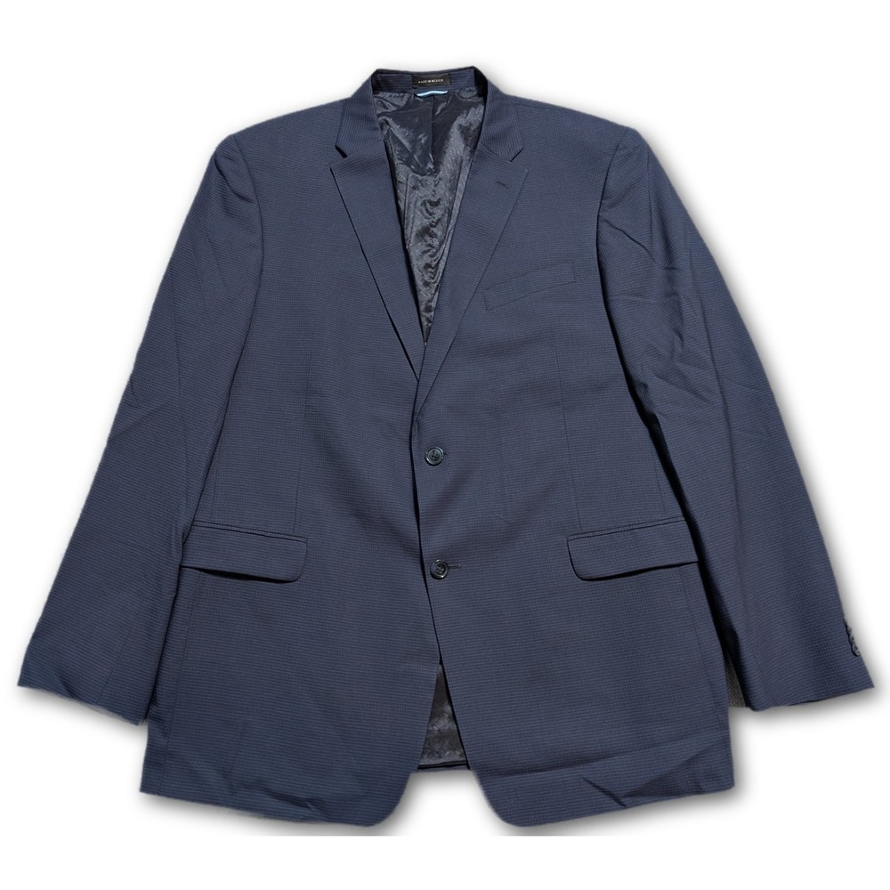 Tommy Hilfiger THFLEX Mens Blazer Navy Blue 46L Rafael Nadal Worsted Wool Suit